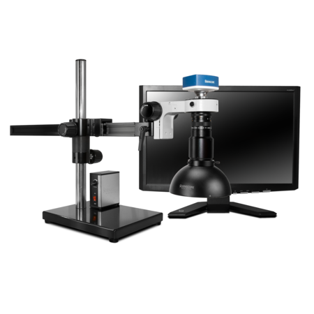 SCIENSCOPE Macro Digital Inspection System With Dome LED Light On Gliding Stand MAC-PK5-DM
